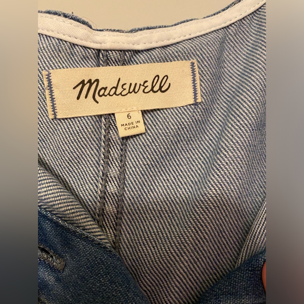 Madewell Blue Denim Button-Front Midi Dress - Picture 5 of 5